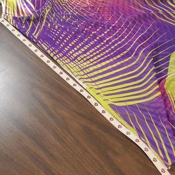 Victorias Secret Very Sexy Silk Babydoll Slip 34C Designer Purple Chartreuse‎ - Picture 12 of 12